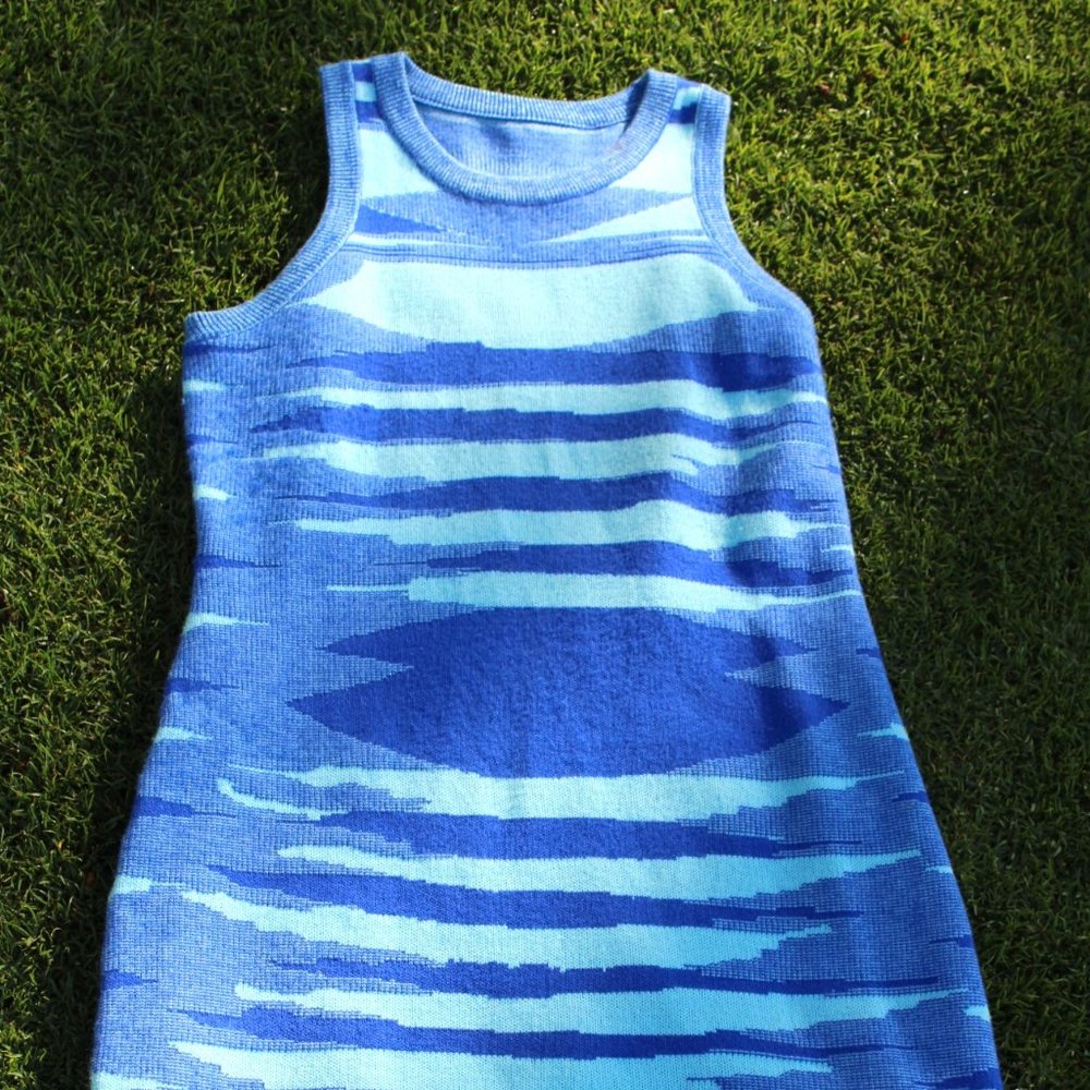 NUFIWI Women Sexy Tie Dye Mini Dress Rib Knitted Sleeveless Bodycon Short Dress